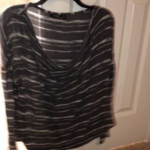 Cowl neck sweater.